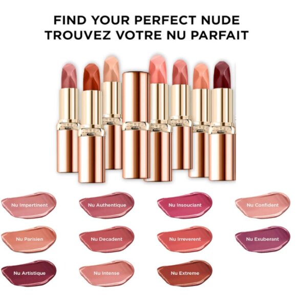 NEW - L'Oreal Colour Riche Nude Lipstick Nu Extreme, 0.13 Ounce - Picture 3 of 4